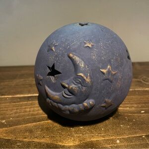 Vintage celestial moon and stars candle holder,  from the 90s (Candileria)